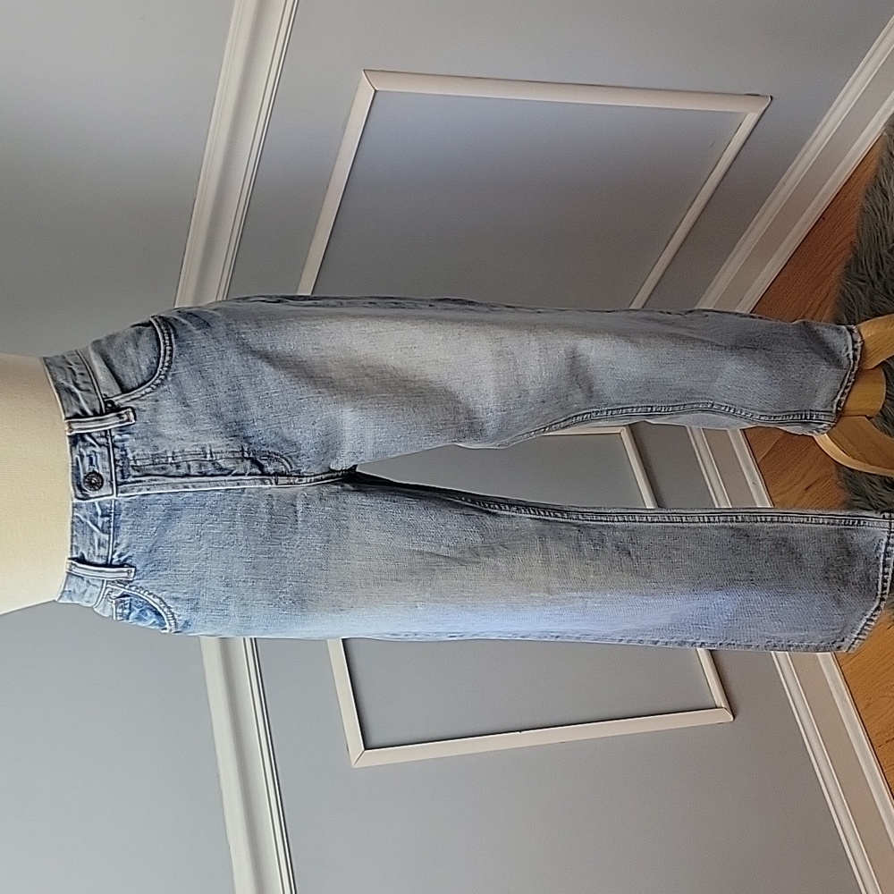 FREE PEOPLE | ANTHROPLOGIE Straight‎ Leg Button Fly Cropped Light Wash Jeans 31